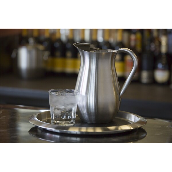 Service Ideas Pitcher with Ice Guard, Bell Shaped, 2 L, Stainless Steel, Brushed - WPB2BS