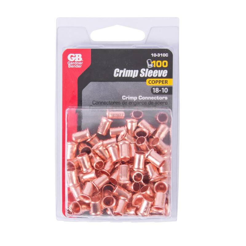 Gardner Bender 18 - 10 AWG Conectores de Cuerpo de Cobre por Engarce (paquete de 100) - 10-310C