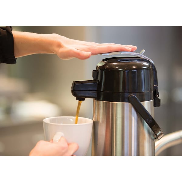 Service Ideas EcoAir Airpot with Lever Lid, 2.2 Liter, Glass vacuum insulated - ECAL22S