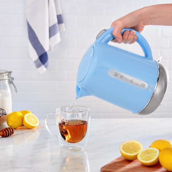 Rise By Dash Blue Glass/Plastic 1.7 L Electric Tea Kettle - REK170GBSK06