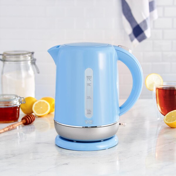 Rise By Dash Blue Glass/Plastic 1.7 L Electric Tea Kettle - REK170GBSK06