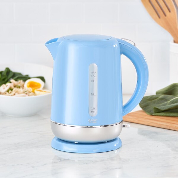 Rise By Dash Blue Glass/Plastic 1.7 L Electric Tea Kettle - REK170GBSK06