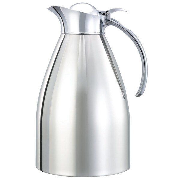 Service Ideas Marquette Flip Top Stainless Vacuum Insulated Carafe, 50.7 Ounce, Polished - MAR15PS