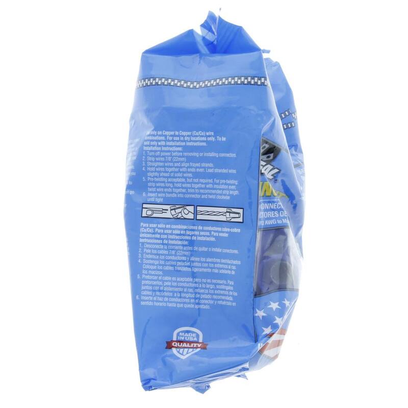 Conectores de alambre con tuerca de alas azules IDEAL 454 (paquete de 25) - 30-454P