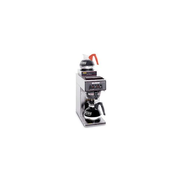 Bunn Pourover Coffee Brewer With 2 Warmers, VP17-2, Stainless Steel - 13300.0002