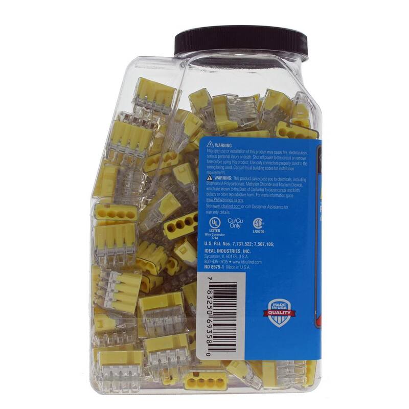 IDEAL In-Sure Conectores para Cables Amarillos de 4 Puertos (Frasco de 200) - 30-1034J