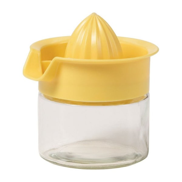Lifetime 5-1/4 in. W X 5-1/2 in. L Clear/Yellow Glass/Plastic Manual Juice Press 12 oz - 5078573