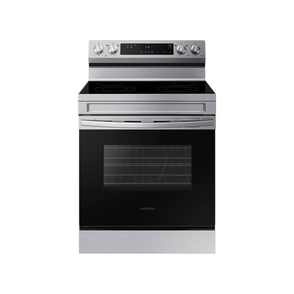 Almo 6.3 cu. ft. Smart Freestanding Electric Range with Steam Clean and Flexible Dual Ring Burners - NE63A6111SS