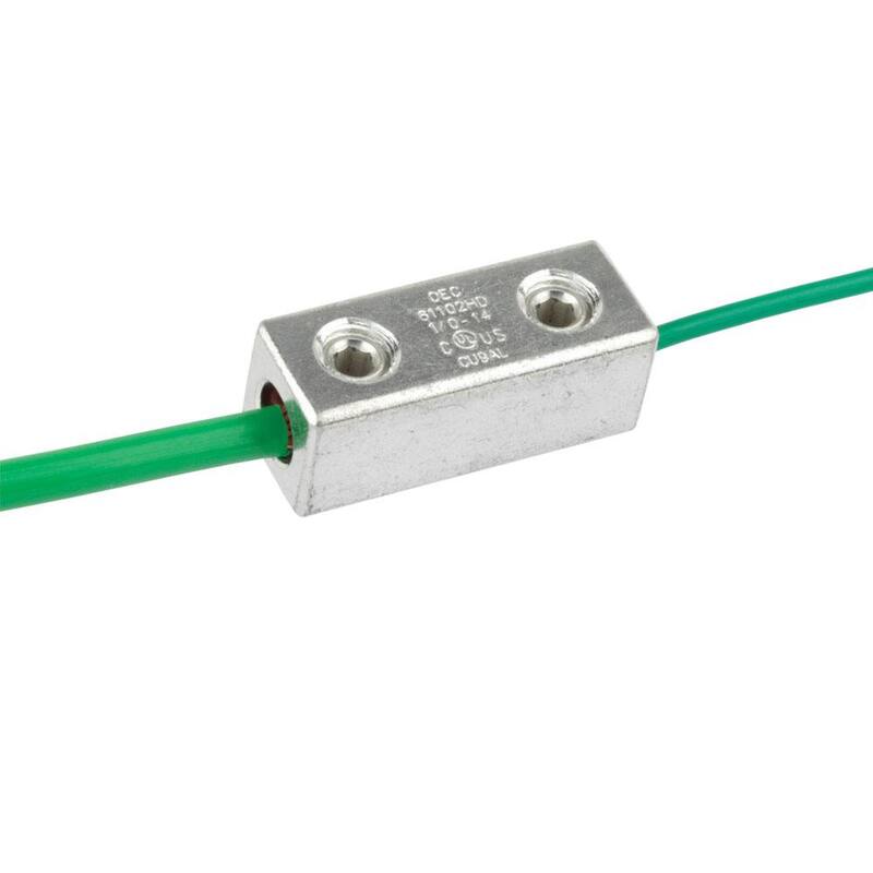 Empalme/Reductor de Aluminio de 14-1/0 AWG Clasificado para Uso Dual para Electricidad Comercial (Paquete de 2) - G61102HD