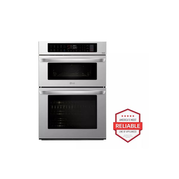 Almo Smart Wi-Fi Enabled 1.7/4.7 cu. ft. Stainless Steel Combination Double Wall Oven - LWC3063ST