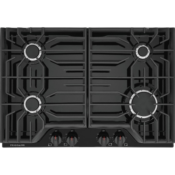 Almo Frigidaire 30-in. Black Gas Cooktop with 16,000 BTU Burner and SpillSafe Cooktop - FCCG3027AB
