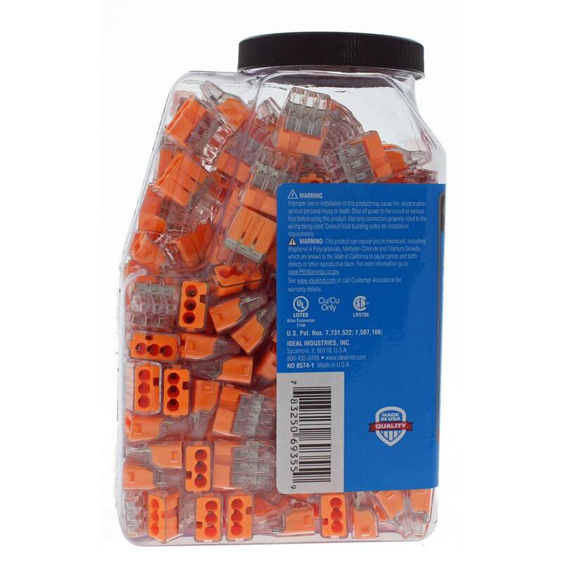 IDEAL In-Sure Conectores de inserción de 3 puertos, color naranja (250-Jar) - 30-1033J