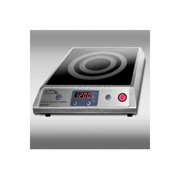 Summit Appliance Div. Summit-Portable Induction Cooktop, Black Ceran, Smooth-Top Finish - SINCFS1