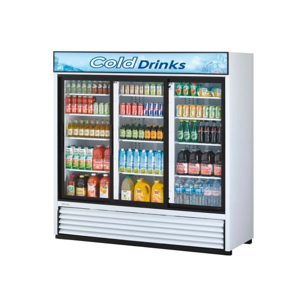 Turbo Air Turbo Air TGM-69R - Merchandiser, Refrigerated, White, 3 Sliding Glass Doors, 69 Cu. Ft., 78"W - TGM-69R-N