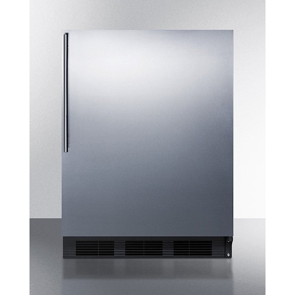 Summit Appliance Div. Summit FF6BKBI7FR - Built-In Undercounter All-Refrigerator, BK, SS Door Frame To Accept Custom Pane - FF7BKSSHVADA