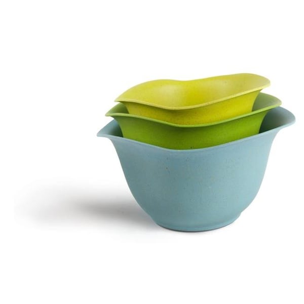 Ecosmart Ecosmart 6415830 Purlast 2  3 & 4 qt. Bamboo & Plastic Mixing Bowl Set - 6415830
