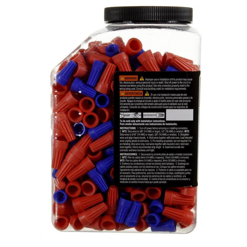 IDEAL Conectores Estándar de Alambre Naranja y Azul Surtidos (450 Tarro) - 30-0203J