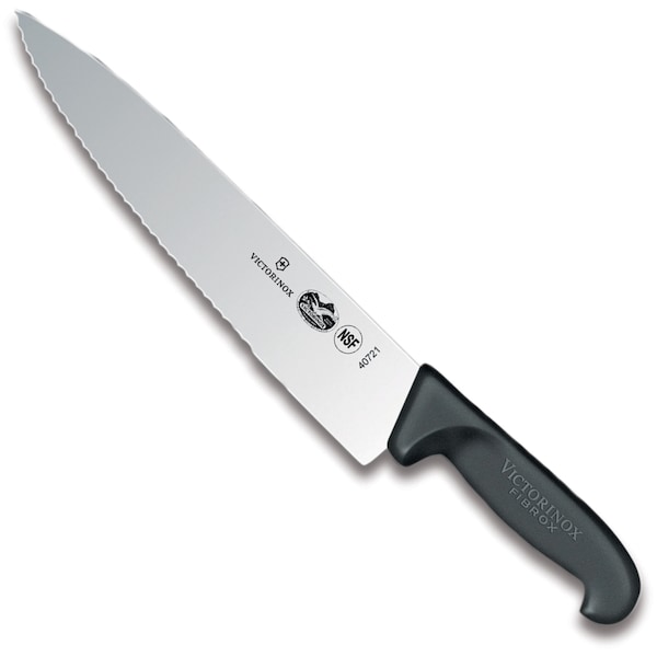 Swiss Army Brands 40721 Kitchen Fibrox Pro Blk Chef'S - Serrated, 10In Blade, Sandwich, Serrated - VIC-5.2033.25