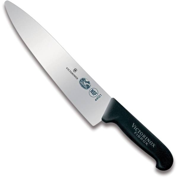 Swiss Army Brands Kitchen Fibrox Pro Black Chef'S - Straight, 10In Blade, Blunt / Safety Tip - VIC-5.2063.25