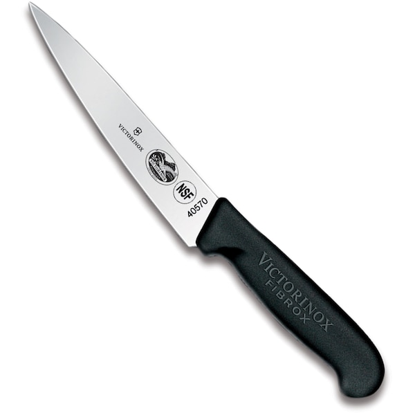 Swiss Army Brands Victorinox 40570 Kitchen Fibrox Pro Chef'S 6In Blade, 10.25In Width At Handle Black - VIC-5.2003.15