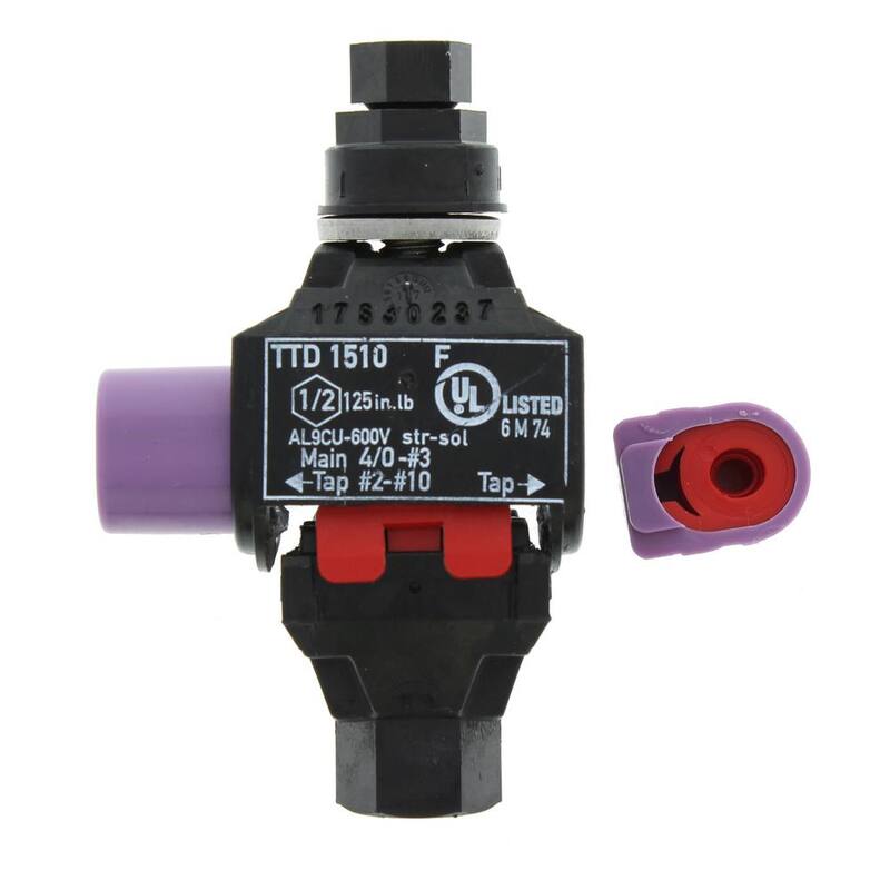 IDEAL Principal 4/0 - 3 AWG, Tap 2 - 10 AWG Conector de Derivación B-Tap - BTC4/0-10