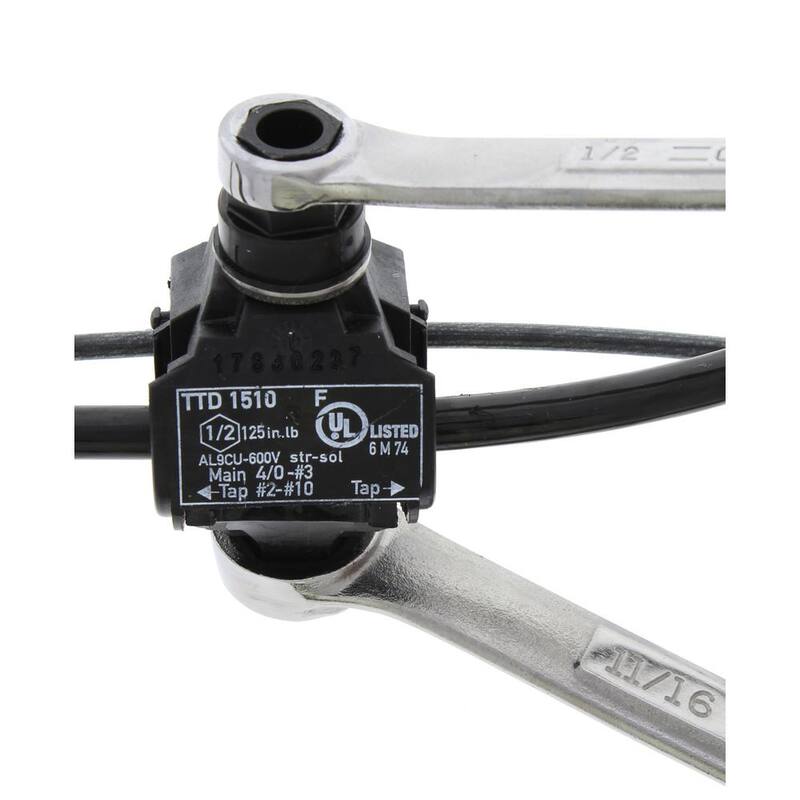 IDEAL Principal 4/0 - 3 AWG, Tap 2 - 10 AWG Conector de Derivación B-Tap - BTC4/0-10