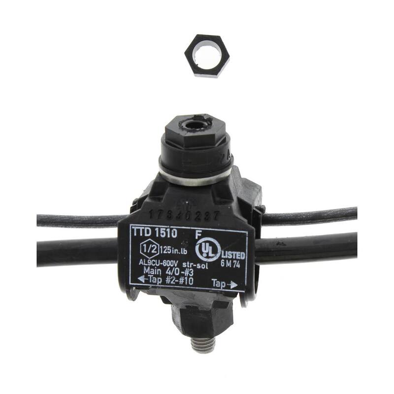 IDEAL Principal 4/0 - 3 AWG, Tap 2 - 10 AWG Conector de Derivación B-Tap - BTC4/0-10