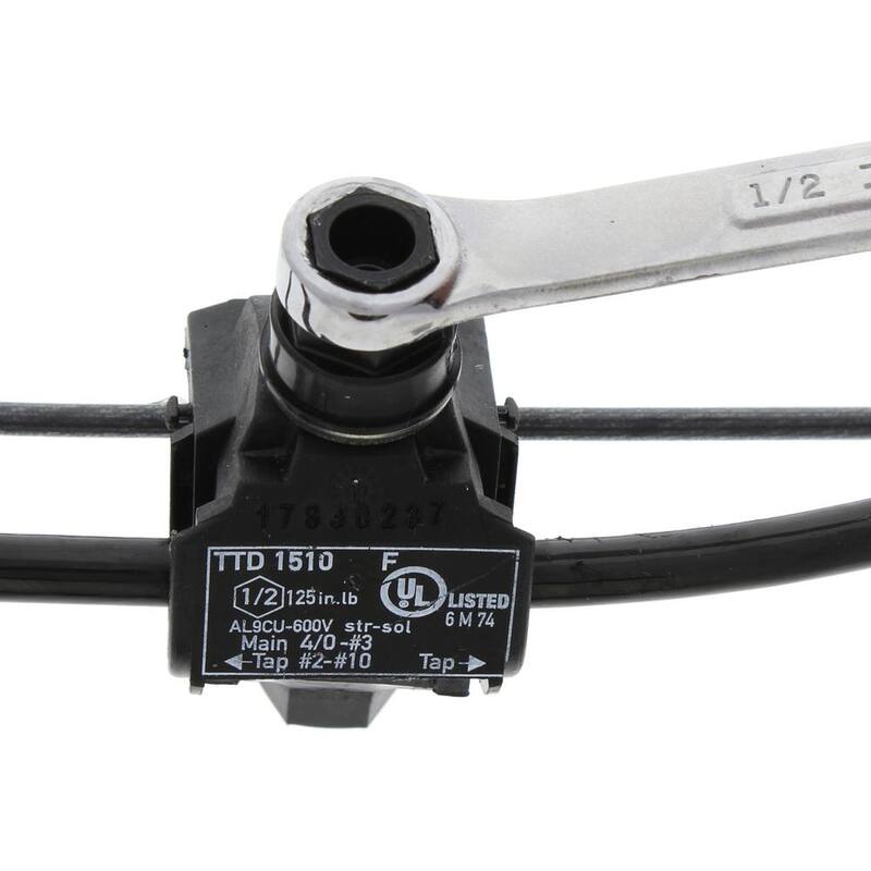 IDEAL Principal 4/0 - 3 AWG, Tap 2 - 10 AWG Conector de Derivación B-Tap - BTC4/0-10