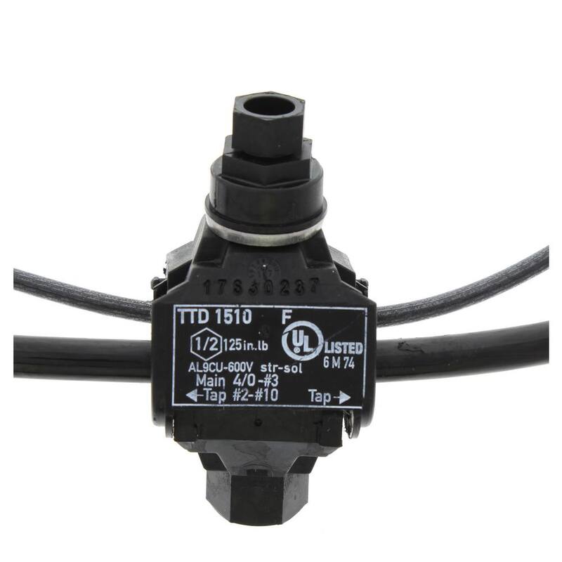 IDEAL Principal 4/0 - 3 AWG, Tap 2 - 10 AWG Conector de Derivación B-Tap - BTC4/0-10