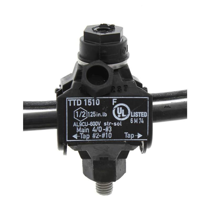 IDEAL Principal 4/0 - 3 AWG, Tap 2 - 10 AWG Conector de Derivación B-Tap - BTC4/0-10