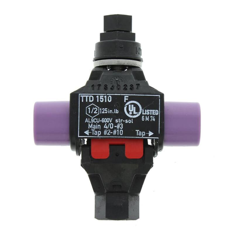 IDEAL Principal 4/0 - 3 AWG, Tap 2 - 10 AWG Conector de Derivación B-Tap - BTC4/0-10