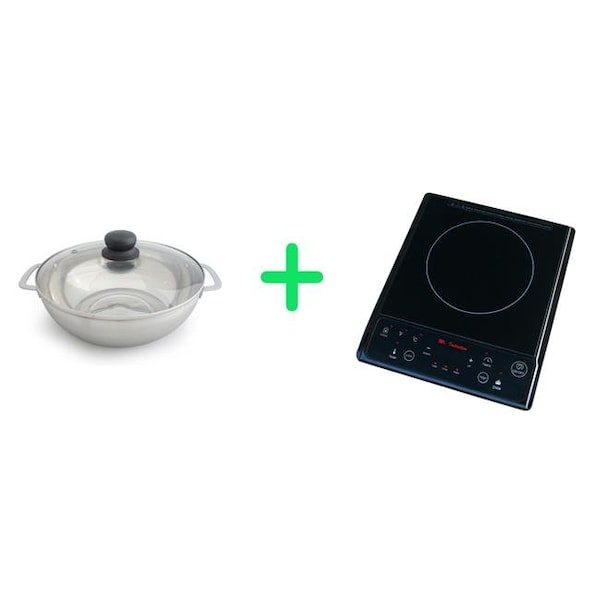 Spt SPT SR-964TB-42B 1300 watts Combination of Induction Cooker Plus Stainless Steel Pot - SR-964TB-42B