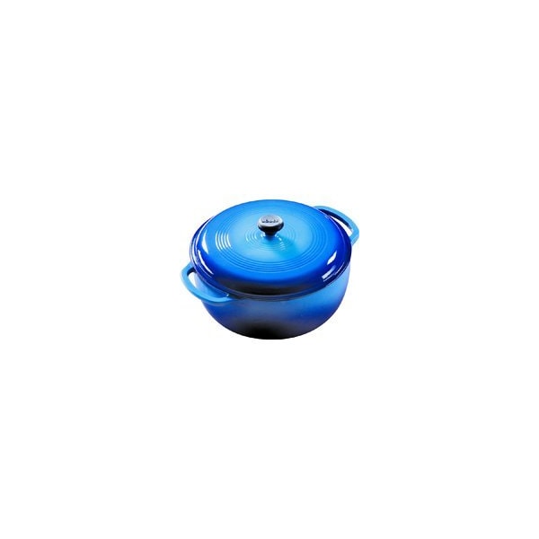 Lodge Lodge EC6D33 Dutch Oven, 6 qt Capacity, Iron, Blue - EC6D33