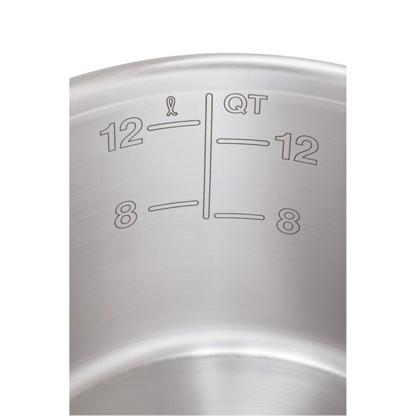 Vollrath Co Vollrath® Tri-Ply Stainless Steel Stock Pot, 77600, 16 Quart Capacity, 8-1/2" Depth - 77600