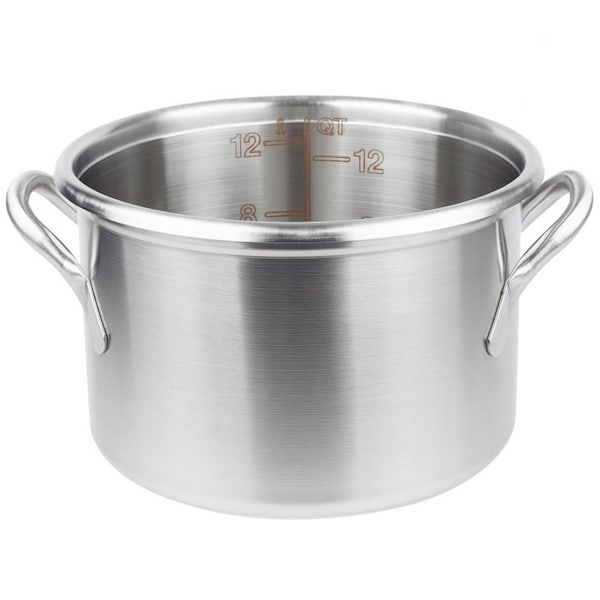 Vollrath Co Vollrath® Tri-Ply Stainless Steel Stock Pot, 77600, 16 Quart Capacity, 8-1/2" Depth - 77600