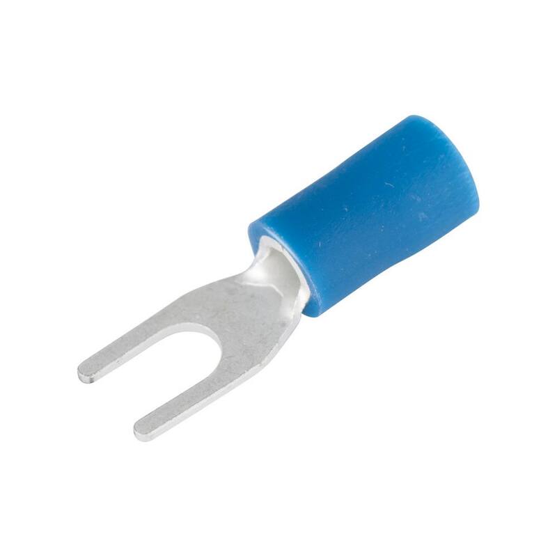 Gardner Bender 16, 14 AWG 4-6 Tamaño de perno azul Terminales de espada aislados de vinilo (paquete de 75) - 75-113
