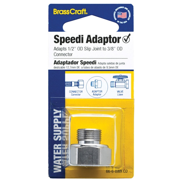 Brasscraft ADPT OD TUBXFIP 3/8X1/2"" - 66-6-8WX CD
