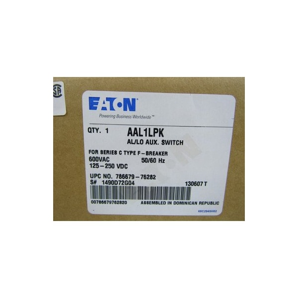 Eaton MOLDED CASE CIRCUIT BREAKER ACCESSORY AUXILIARY BELL ALARM COMBINATION, AU - AAL1LPK