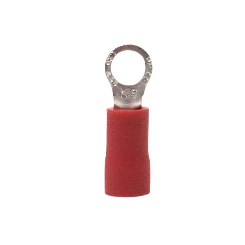 Terminal de Anillo de Pestaña de 8 AWG 1/4 pulgadas, Vinilo Rojo (paquete de 5) - 15-095 de Gardner Bender