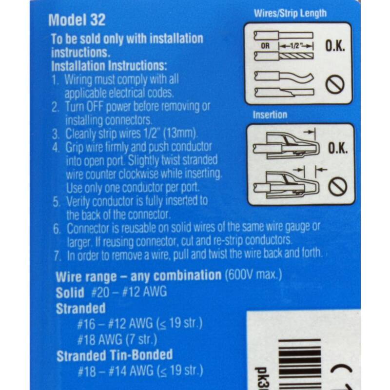 Conector de cable IDEAL In-Sure de 2 puertos, rojo (frasco de 300) - 30-1032J