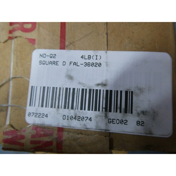 Square D 3P 20A AMP 240/480/600V-AC MOLDED CASE CIRCUIT BREAKER - FAL-36020