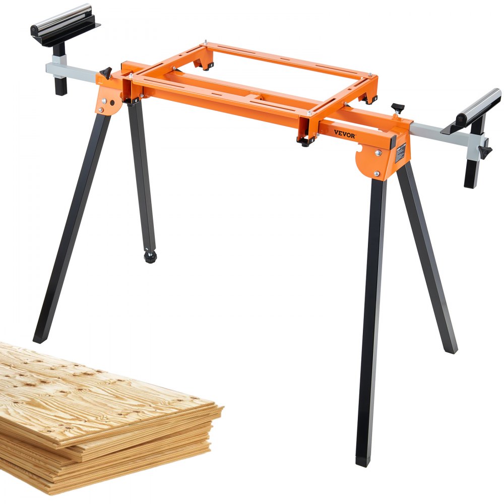 VEVOR 79in Miter Saw Stand with One-piece Mounting Brackets Sliding Rail 330lbs - RZXXQJ79330LB8I7HV0