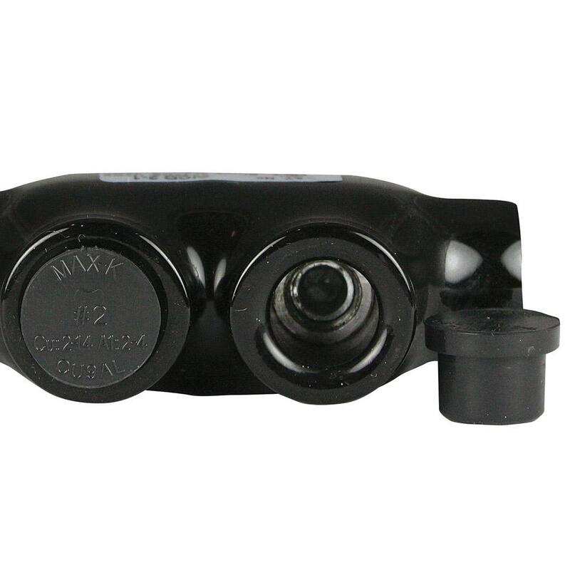Conector de derivación múltiple de empalme en línea ASI 14 - 2 AWG, aislado, negro - AICD2-1