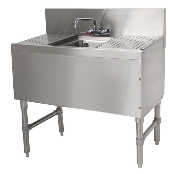 Advance Tabco Prestige Underbar Sink Unit 1-compartment 36 in.W x 20 in.D x 36 in.H - PRB-19-31C