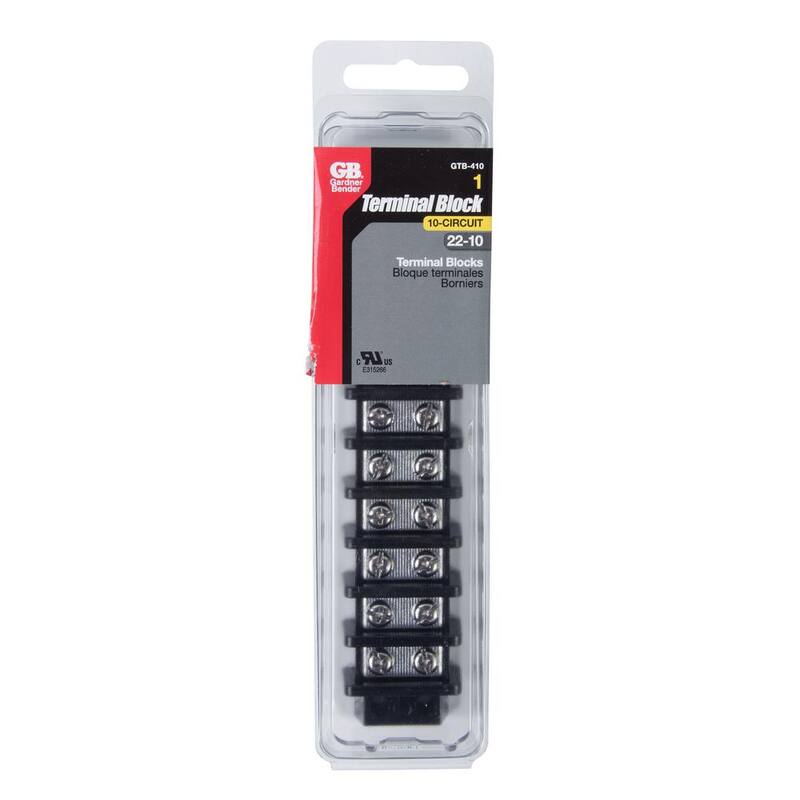 Gardner Bender 22-10 AWG 10-Circuito Terminal, Bloque (Paquete de 1) - GTB-410