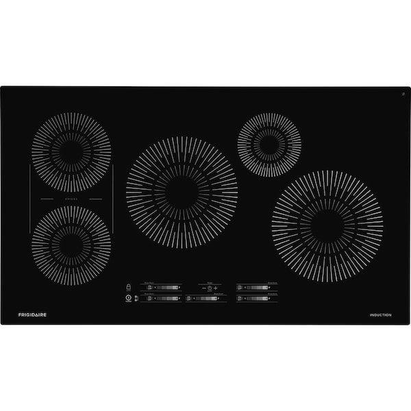 Almo Frigidaire 36-in. Black Induction Cooktop with Electronic Clock/Timer and TempLock Feature - FCCI3627AB