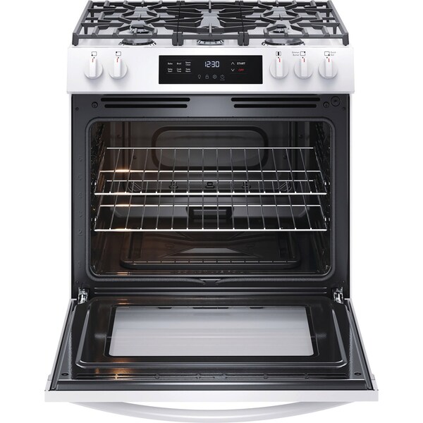 Almo 30-in. Front Control Gas Range with Quick Boil and Even Baking Technology, White - FCFG3062AW