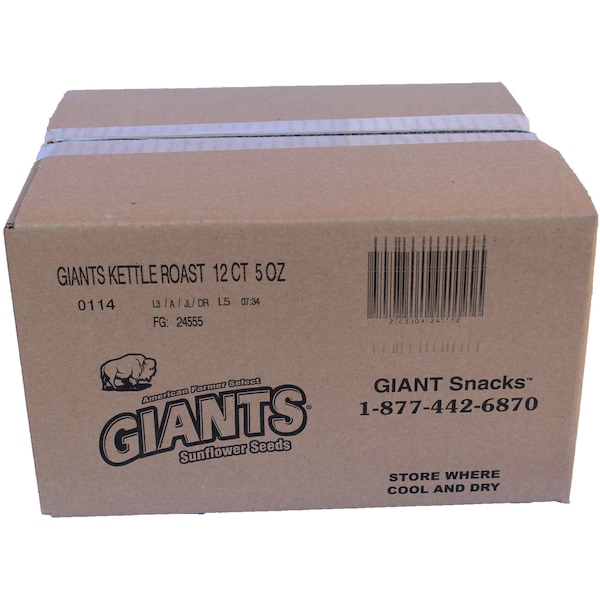 "
Botana gigante Gigantes Asadas en Olla Semillas Dulces y Saladas 5 oz., Paquete de 12 - 24555"