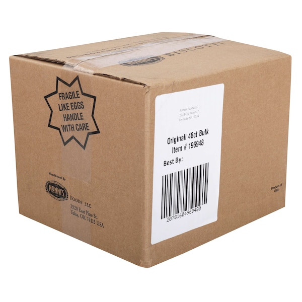 Nonnis Food Co Galletas Biscotti Originali 1.08 oz. Envueltas individualmente, PK48 - 200196948