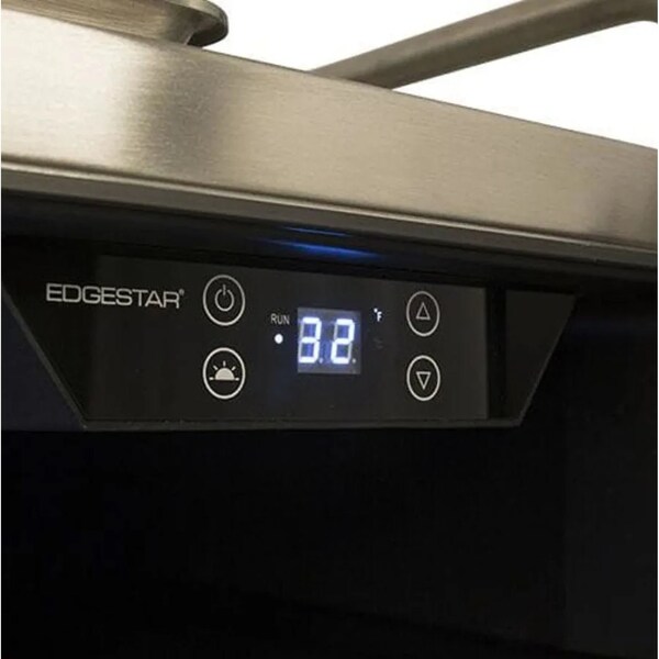 Edgestar 24 Inch Wide Double Tap Kegerator for Full Size Kegs with Electronic Control Panel - KC7000BLTWIN